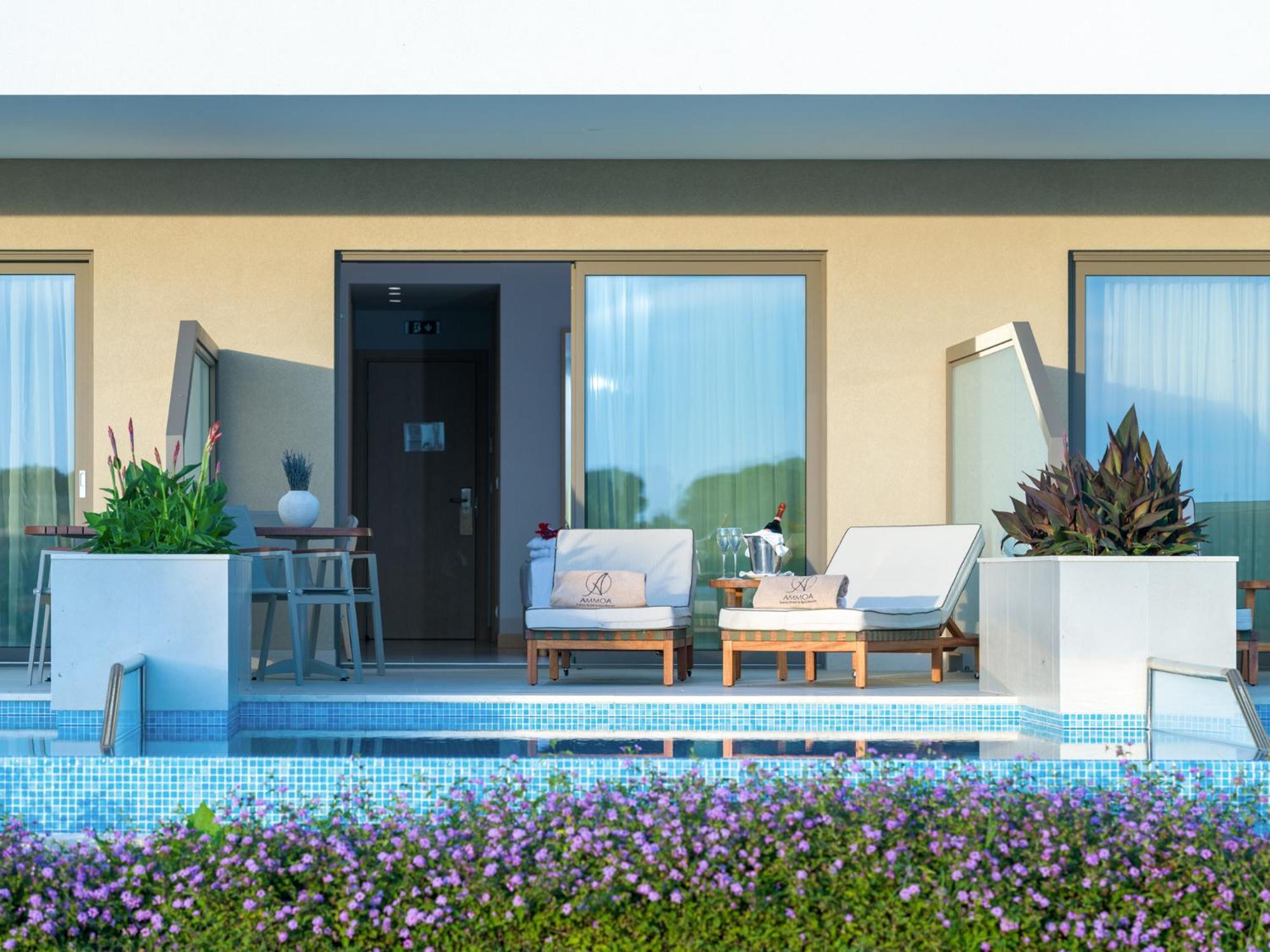 Ammoa Luxury Hotel & Spa Resort Nikiti  Exterior foto A typical room at the hotel